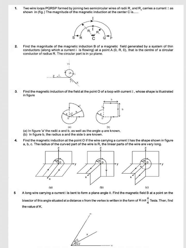 Worksheet On Magnetic Field - 250612 - 202914 | PDF