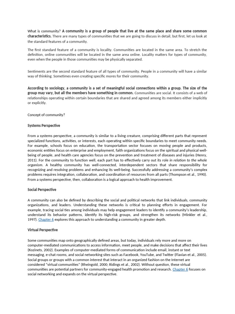 Understanding Community Types and Features | PDF | Community | Mediation