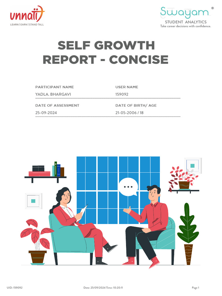Self Growth Report for Career Decisions | PDF | Empathy | Psychology