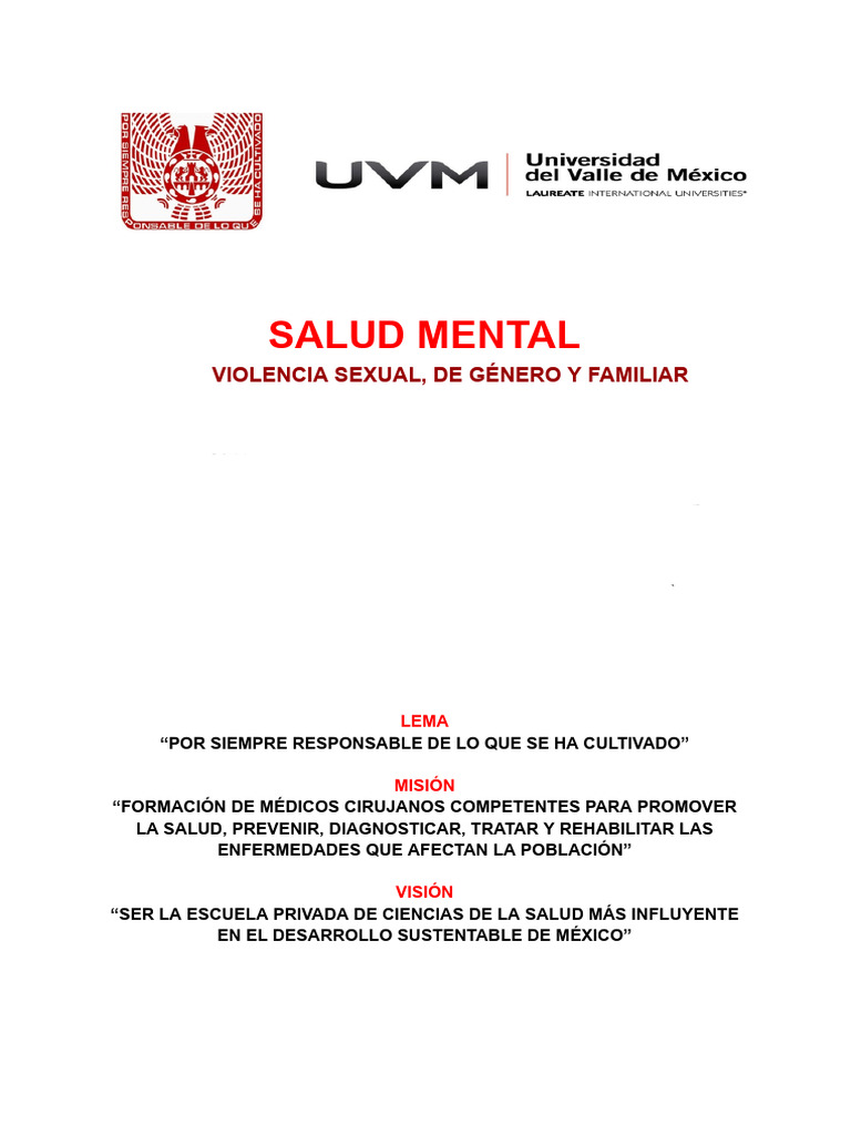 Salud Mental y Violencia de Género | PDF | Violencia | Agresión