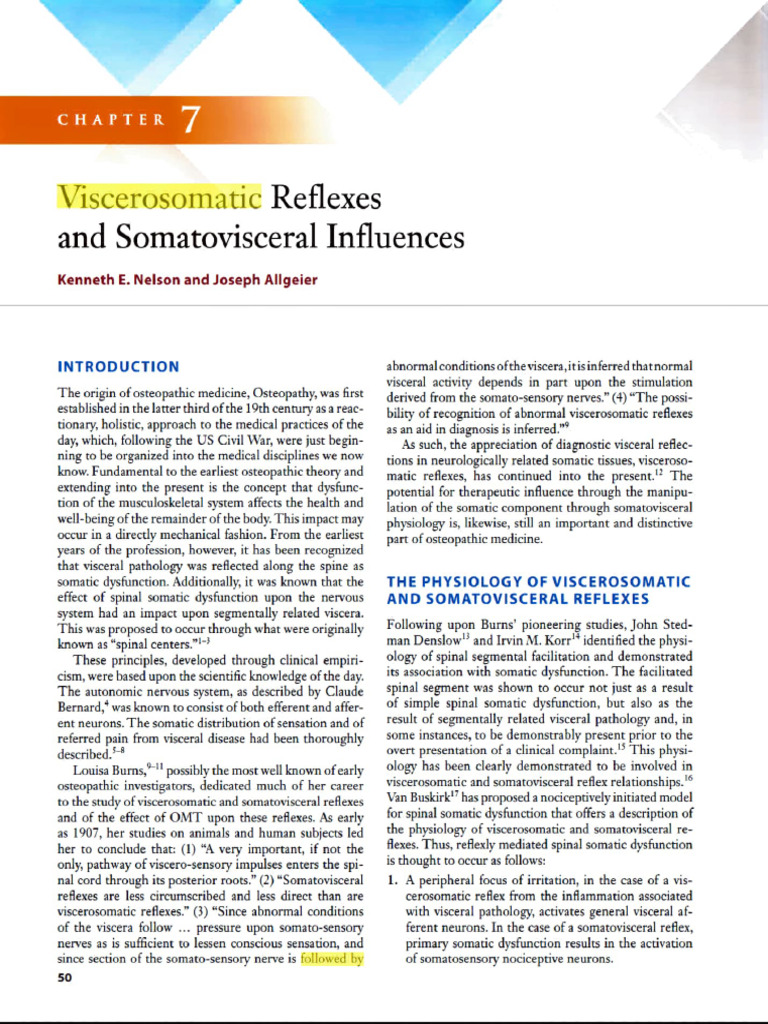 Viscerosomatic and Somatovisceral Reflexes | PDF | Vagus Nerve | Lung