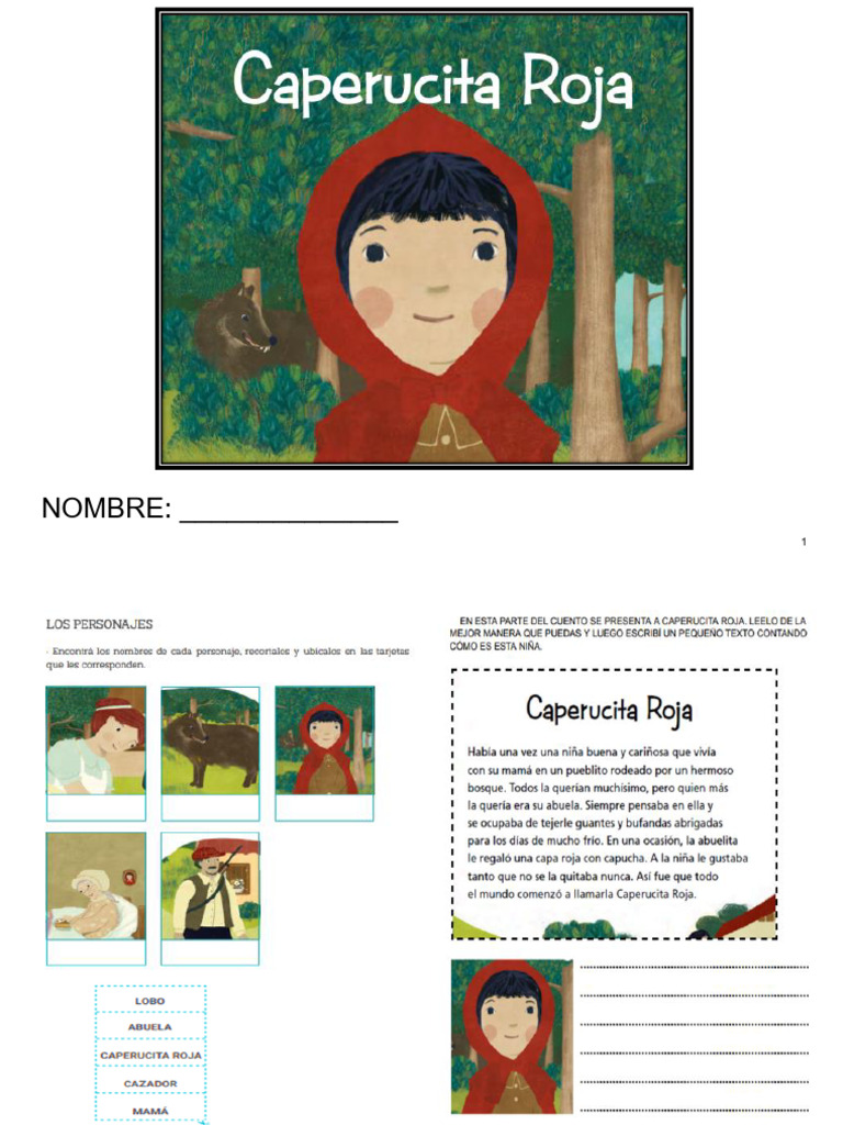 Actividades Creativas sobre Caperucita | PDF