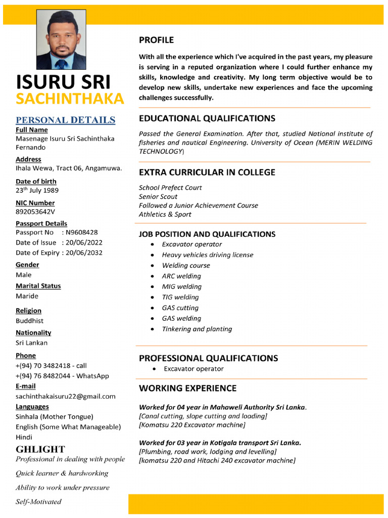 MR Isuru CV Aaaaaaa | PDF