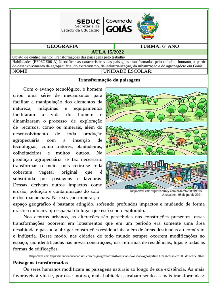 Transformações da Paisagem no Campo | PDF | Paisagem | Poluição