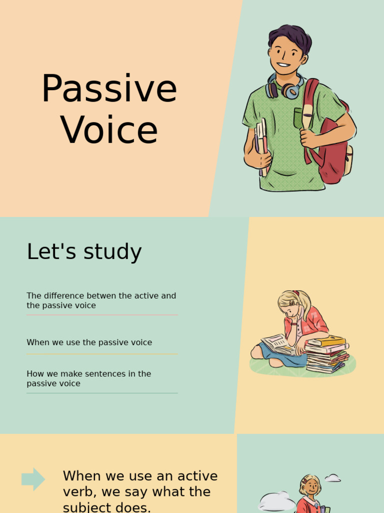 Colorful Simple English Passive Voice Presentation | PDF | Verb ...