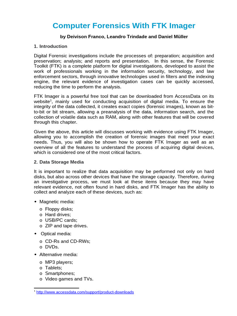 FTK Imager: Supported Image Formats | PDF | Digital Forensics ...