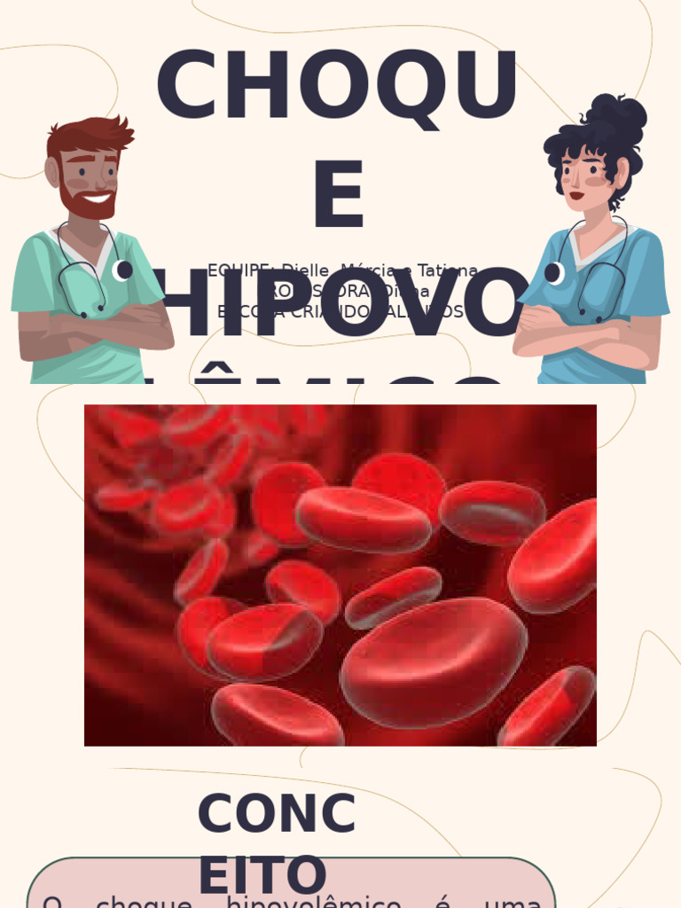 Choque Hipovolêmico: Sintomas e Cuidados | PDF | Choque (circulatório ...