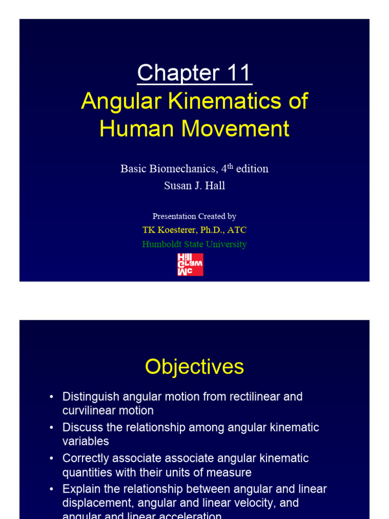 Angular Kinematics in Human Movement | PDF | Kinematics | Velocity