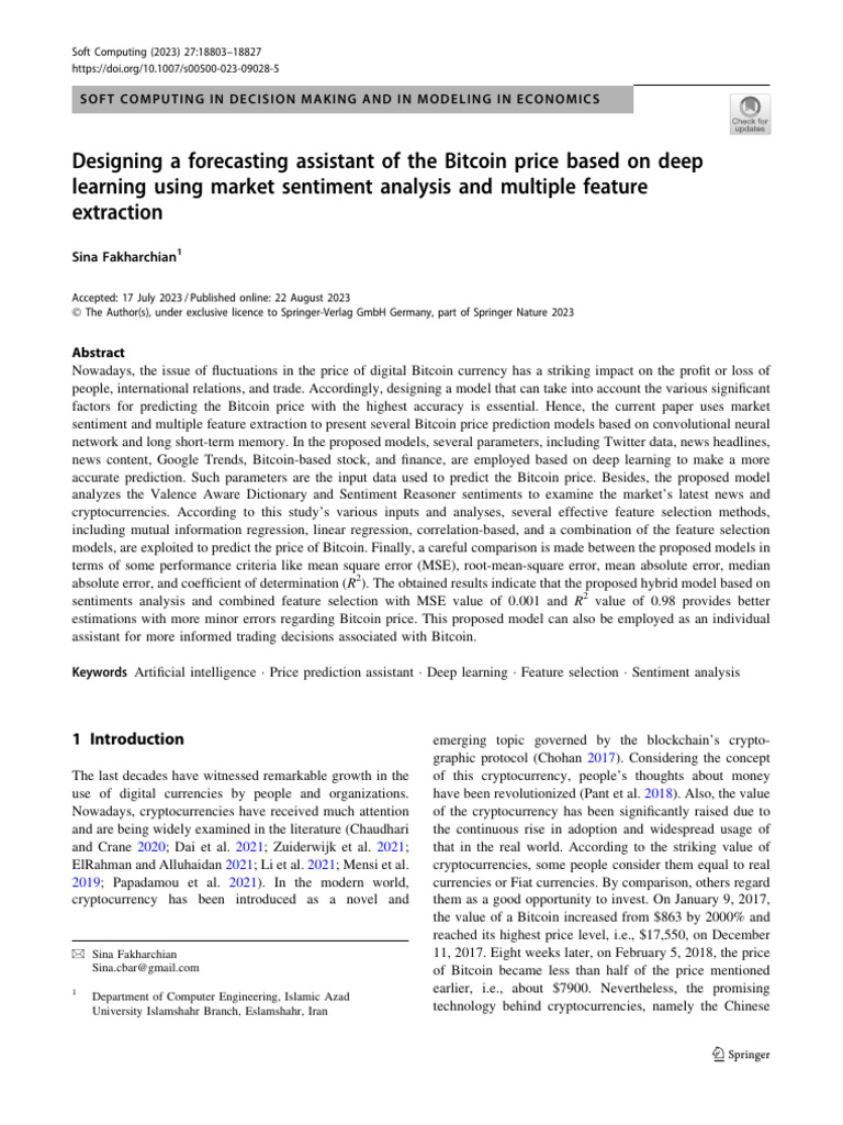 Bitcoin Price Prediction Model | PDF | Mean Squared Error | Deep Learning