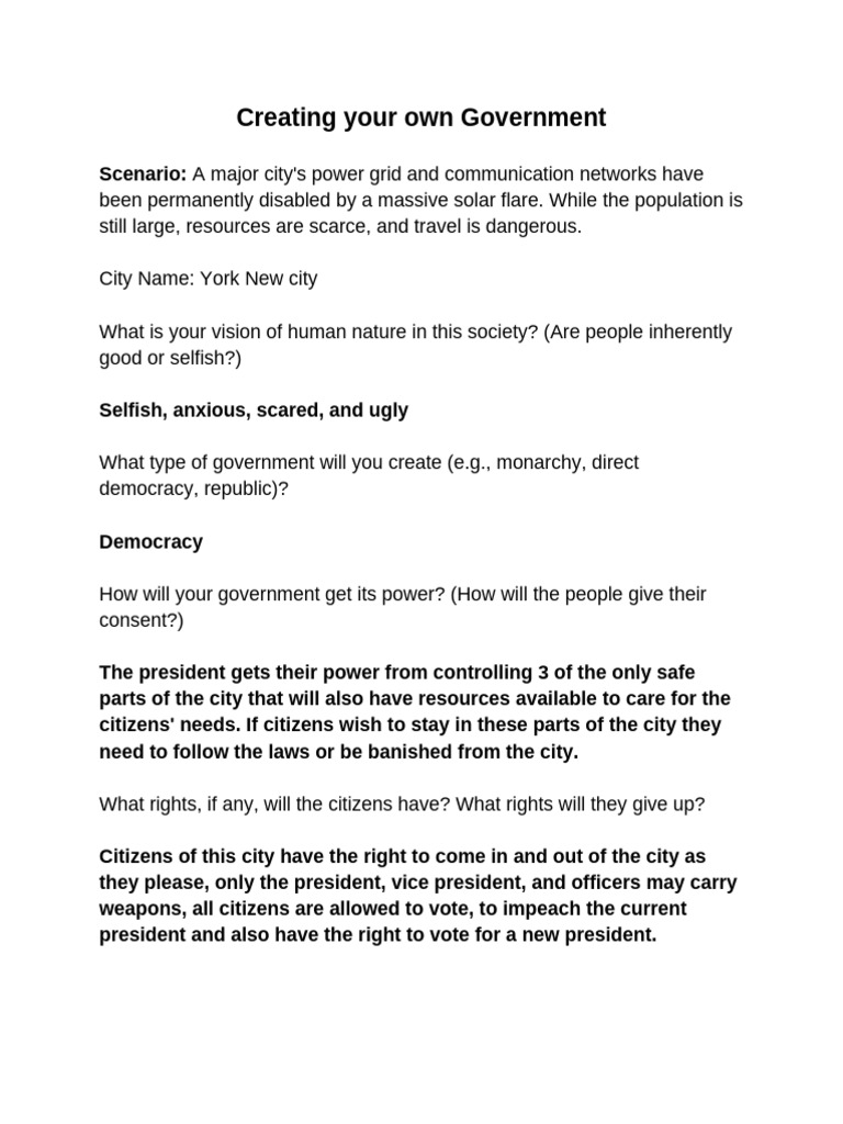 Building a Democracy in York New City | PDF