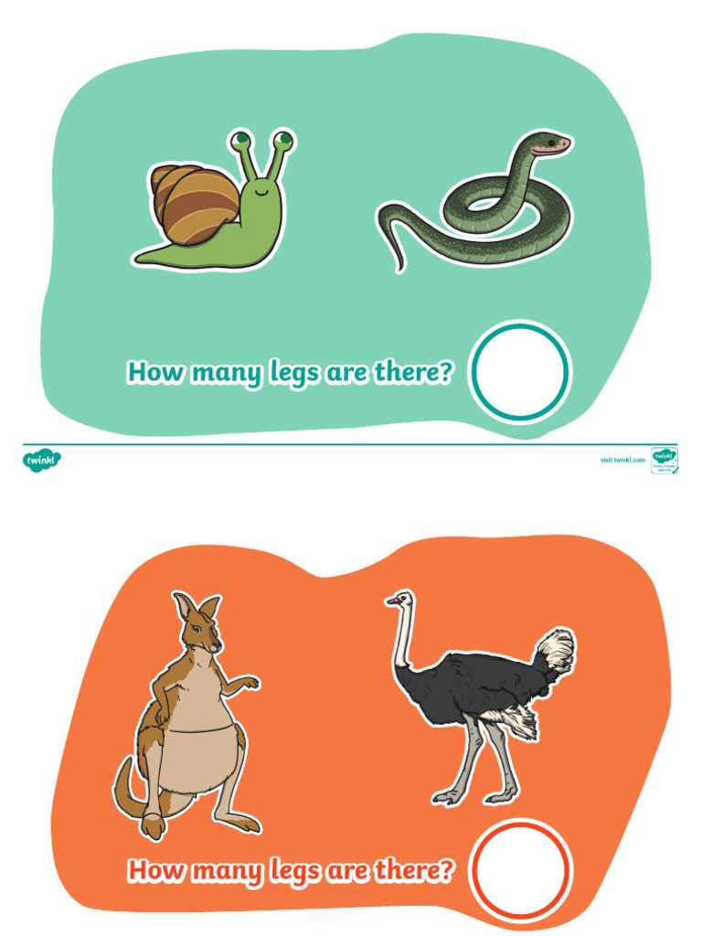Animal Legs Addition Sheets Ver 1 | PDF