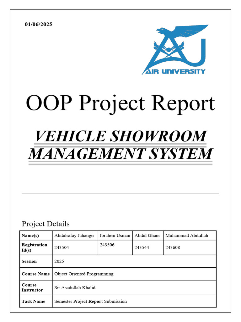 Vehicle Showroom Management System Report | PDF | Databases | C++