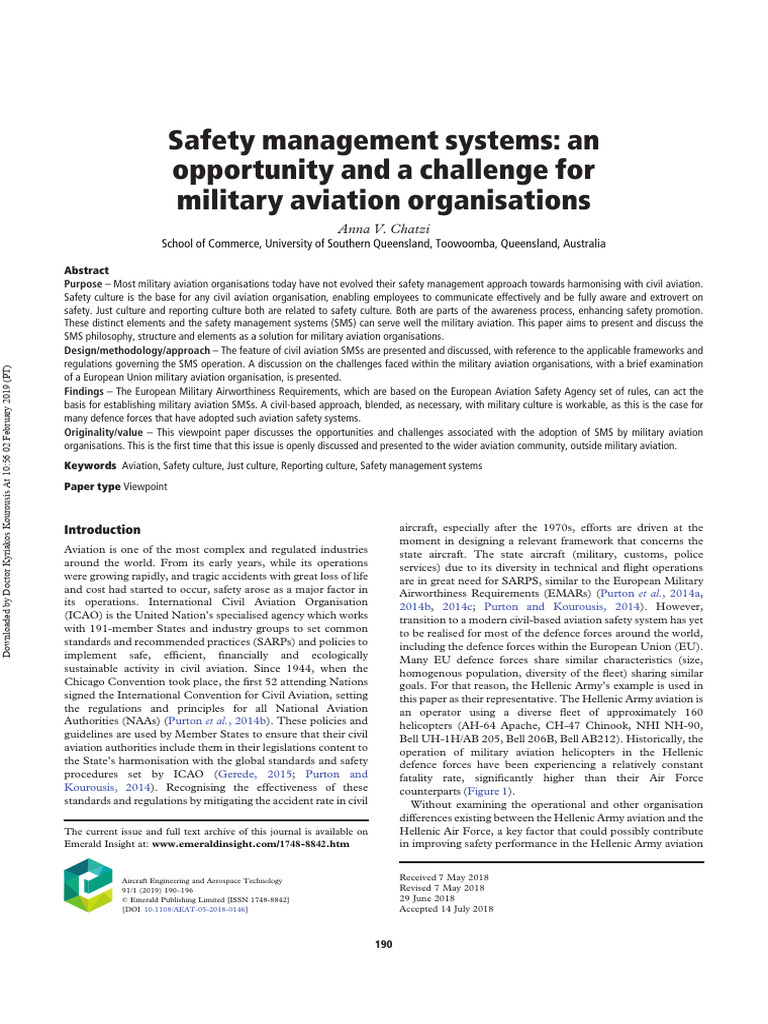 Military Aviation Safety Management Systems | PDF | Risk | Risk Management