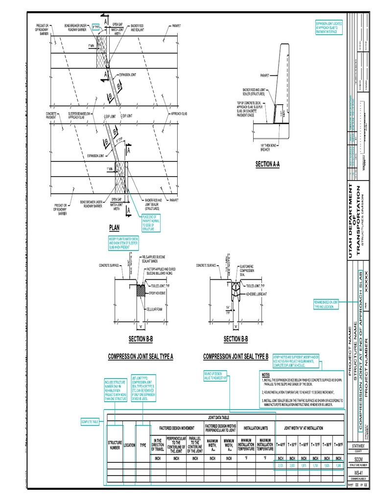 WS-41 - Compression Joint at End of Approach Slab - 20230503 | PDF