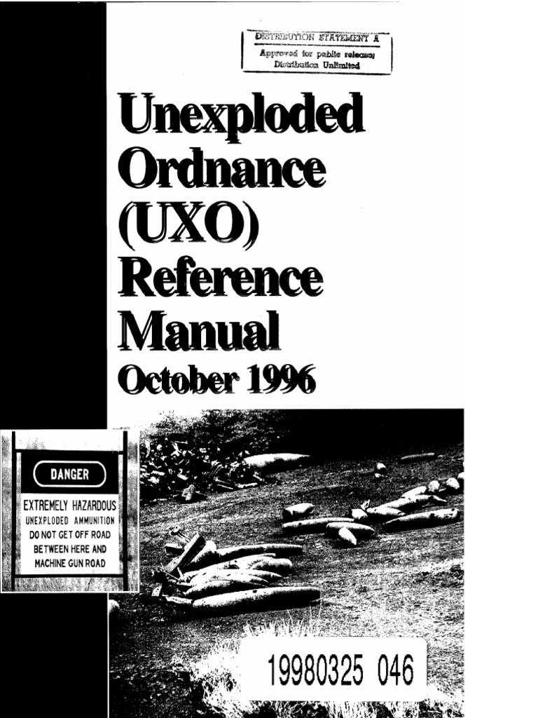 UXO Reference Manual Overview | PDF | Shell (Projectile) | Cluster Munition