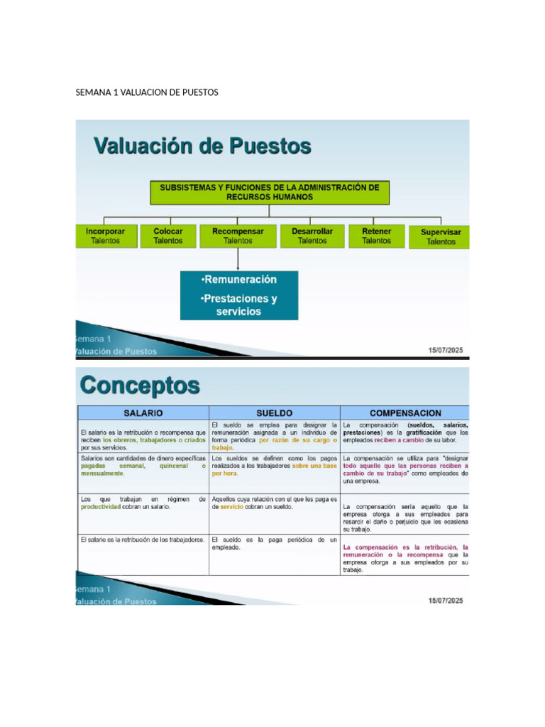 Valuacion de Puestos | PDF
