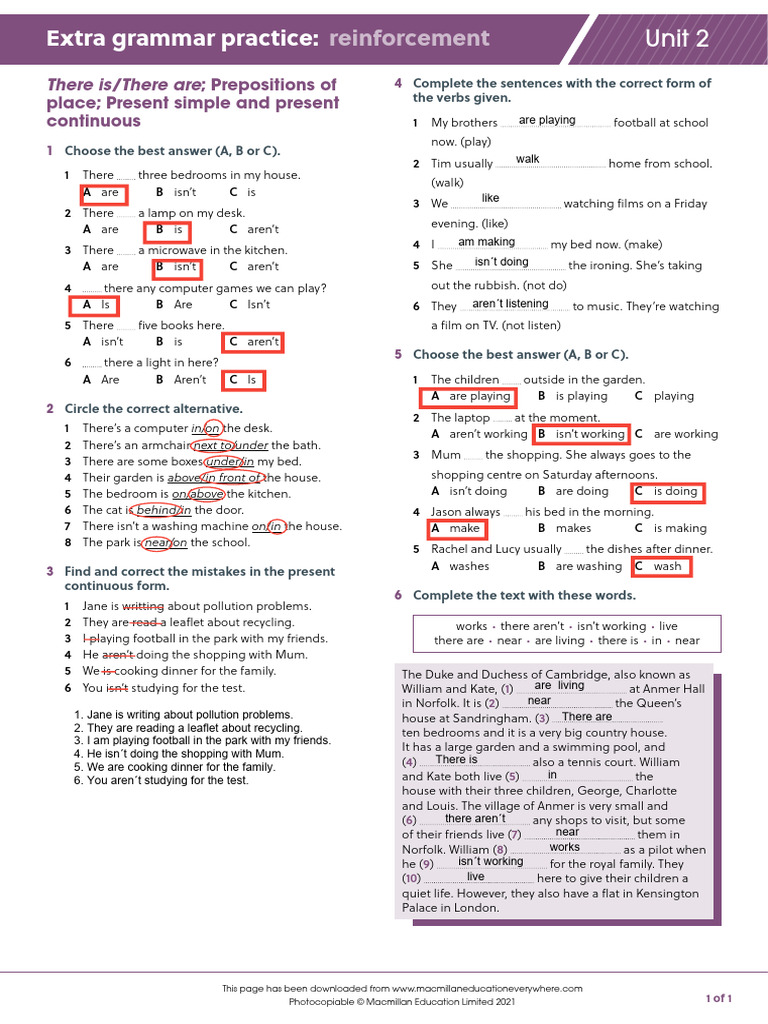Extra Grammar Practice Exercises | PDF | Syntax | Grammar