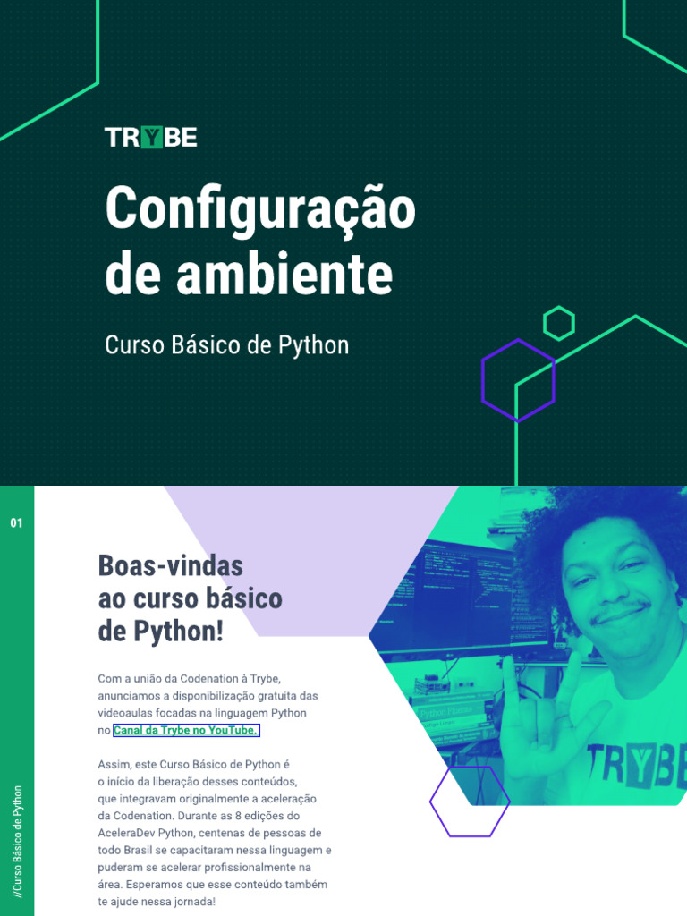 Curso Básico de Python: Instalação e Ambiente | PDF | Python (linguagem ...