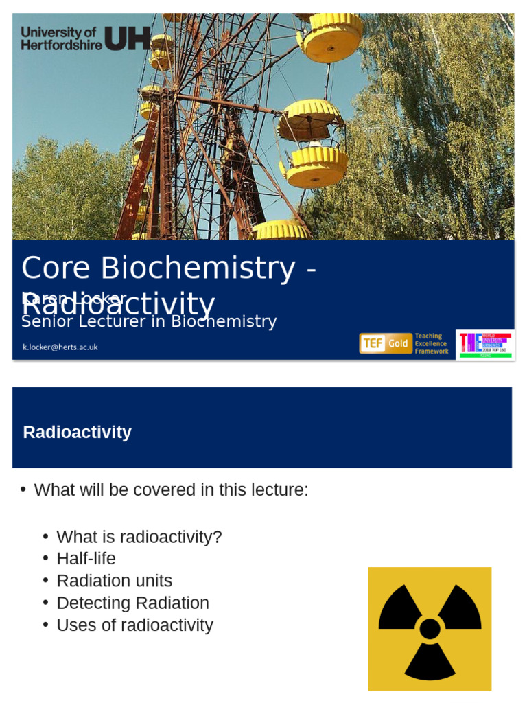Radioactivity+Lecture+ SV | PDF | Radioactive Decay | Electron
