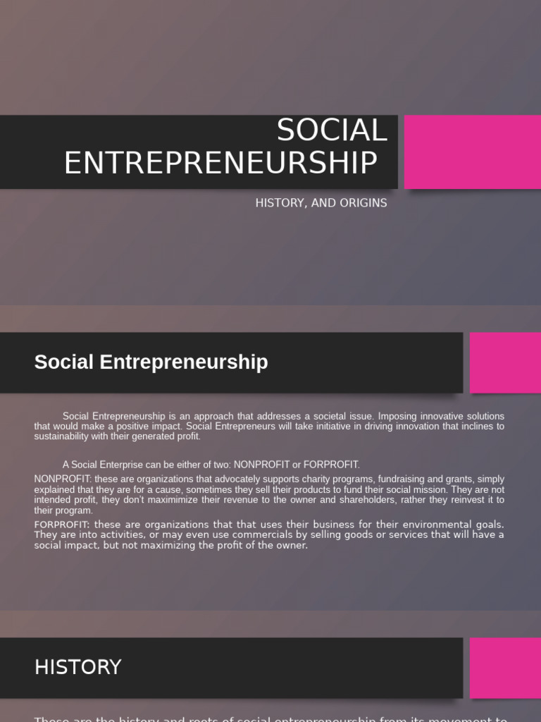 Understanding Social Entrepreneurship | PDF | Social Entrepreneurship ...
