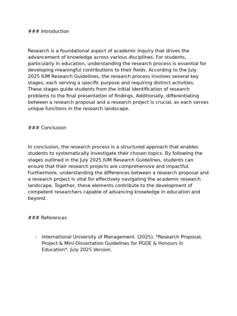 July 2025 IUM Research Guidelines | PDF