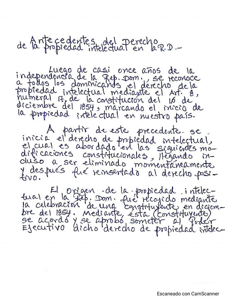 Antecedentes de La Propiedad Intelectual en La República Dominicana | PDF