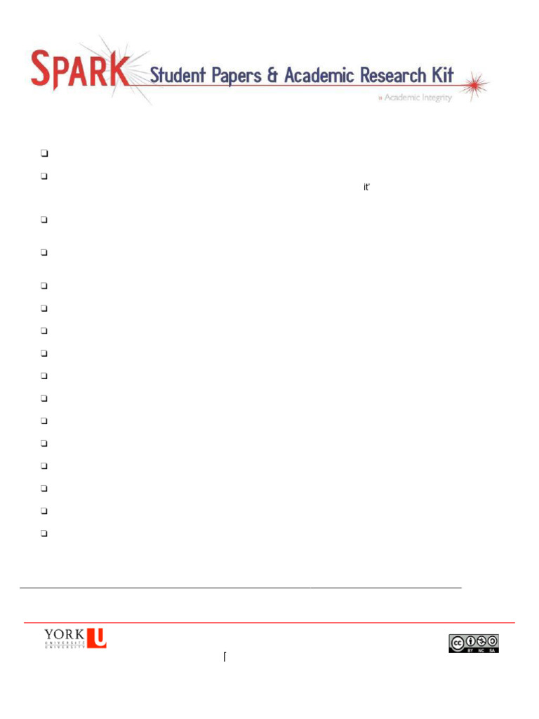 03 Academic Integrity Checklist | PDF