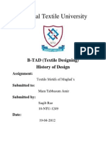 National Textile University: B-TAD (Textile Designing) History of Design