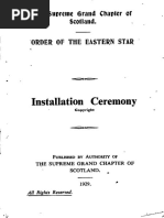 OES Initiation Ritual Guide 1973 | PDF