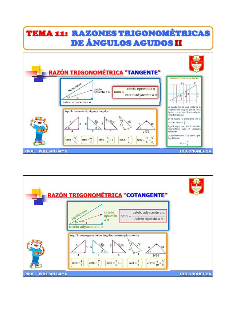 Modelo de Impresion - Trigo 1ro - Tema 11 - Sem. 7 | PDF