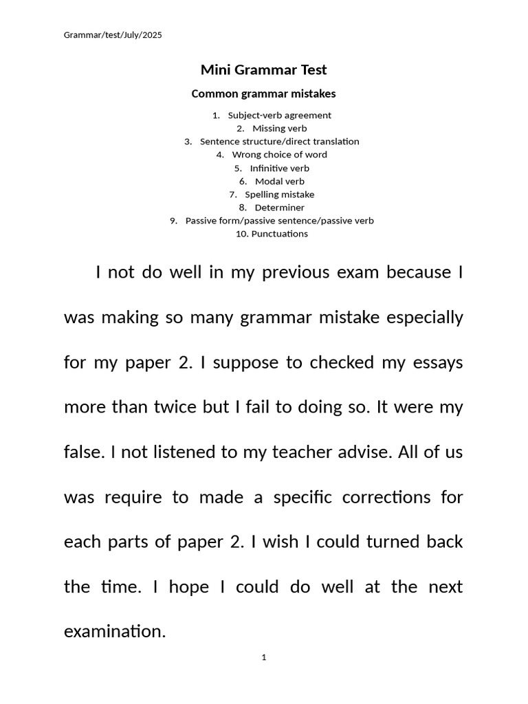 Common Grammar Mistakes Explained | PDF