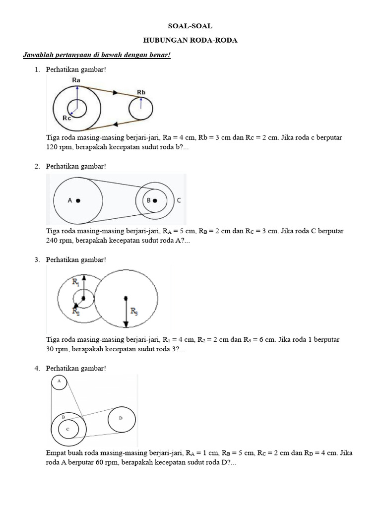 Soal Hubungan Roda-Roda dan Kecepatan | PDF