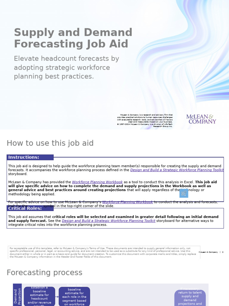 Strategic Workforce Planning Job Aid | PDF | Business | Economies