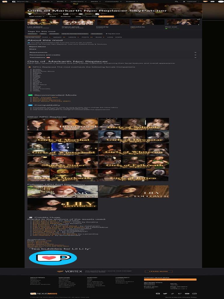 Girls of Markarth NPC Replacer SkyPatcher at Skyrim Special Edition Nexus -  Mods and Community | PDF | Video Games | Software