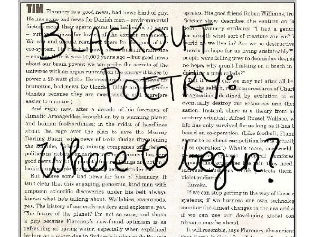 Blackout Poetry | PDF