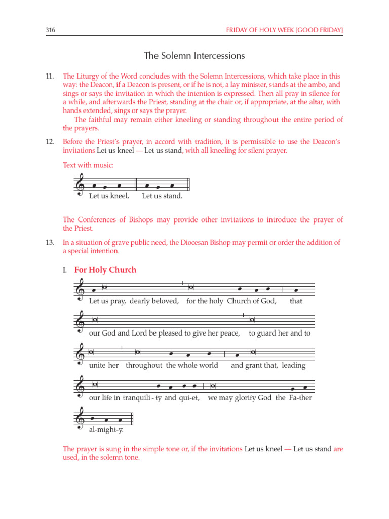 Good Friday Solemn Intercessions Guide | PDF | Prayer | God In Christianity