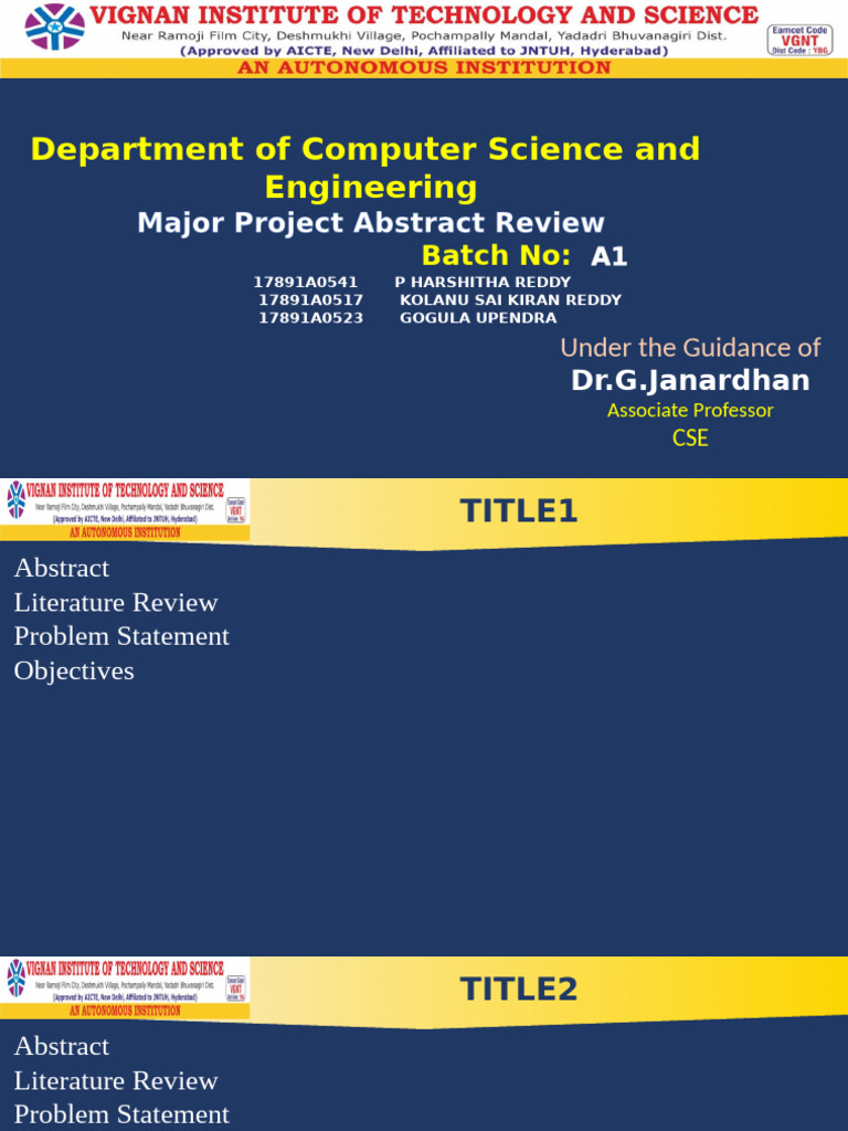 Major Project Abstract Review Sample-1 | PDF