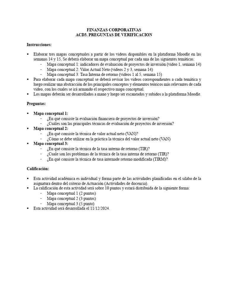 3a. Acd3. Preguntas de Verificacion | PDF