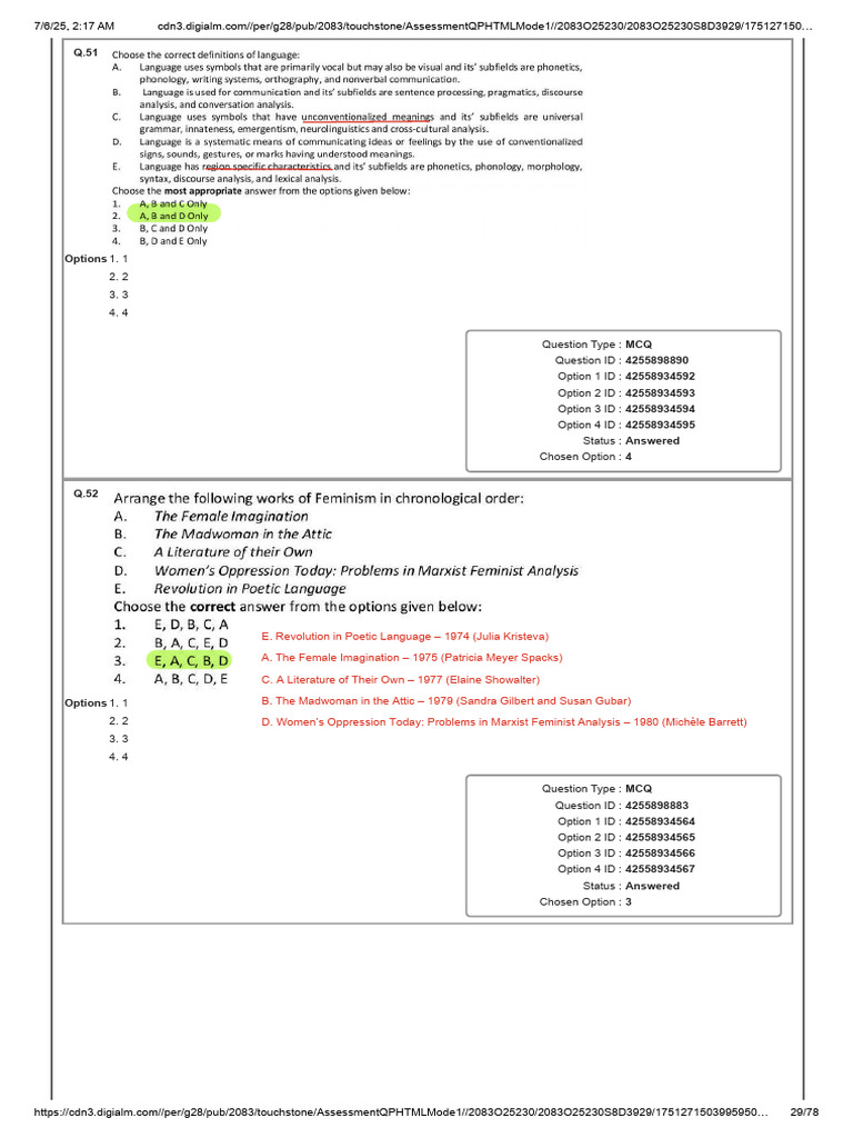 Answer Sheet (Challenge+ Drop Questions) by Dakshita | PDF ...