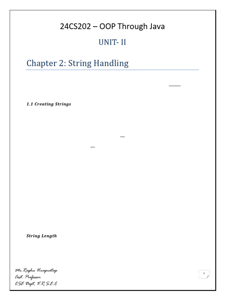 Java String Handling Techniques | PDF | String (Computer Science ...