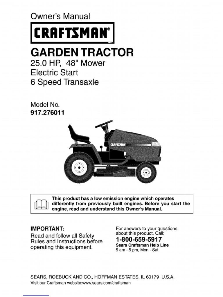 Owners Manual | PDF | Tractor | Manual Transmission