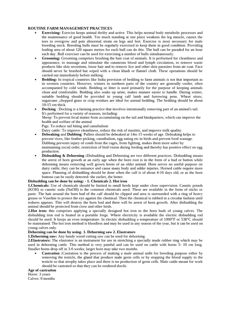 Routine Management for Sheep and Goats | PDF | Quarantine | Sheep