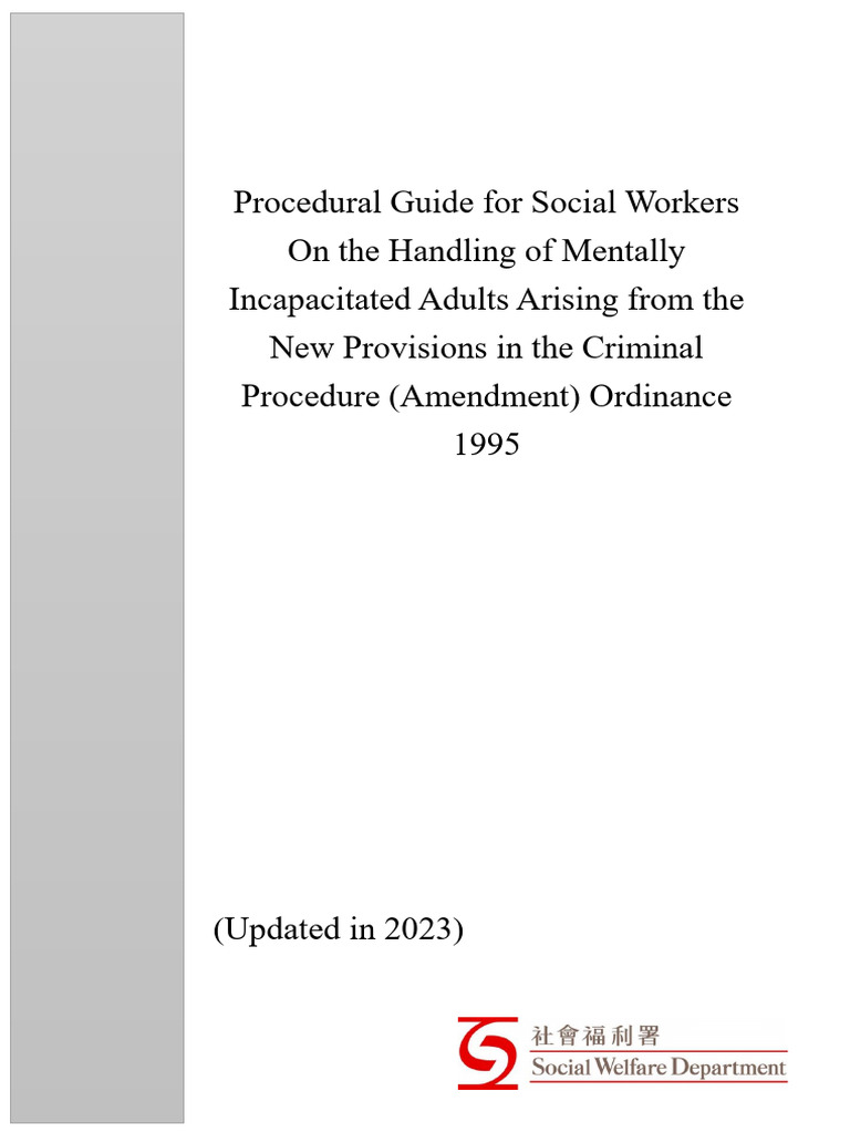 Social Workers' Guide on Mentally Incapacitated Adults | PDF | Witness ...