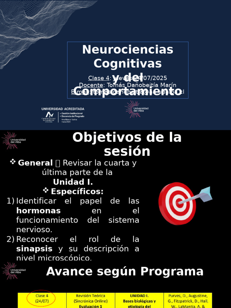 Neurociencias Cognitivas y Del Comportamiento (Advance) - Clase 4 ...