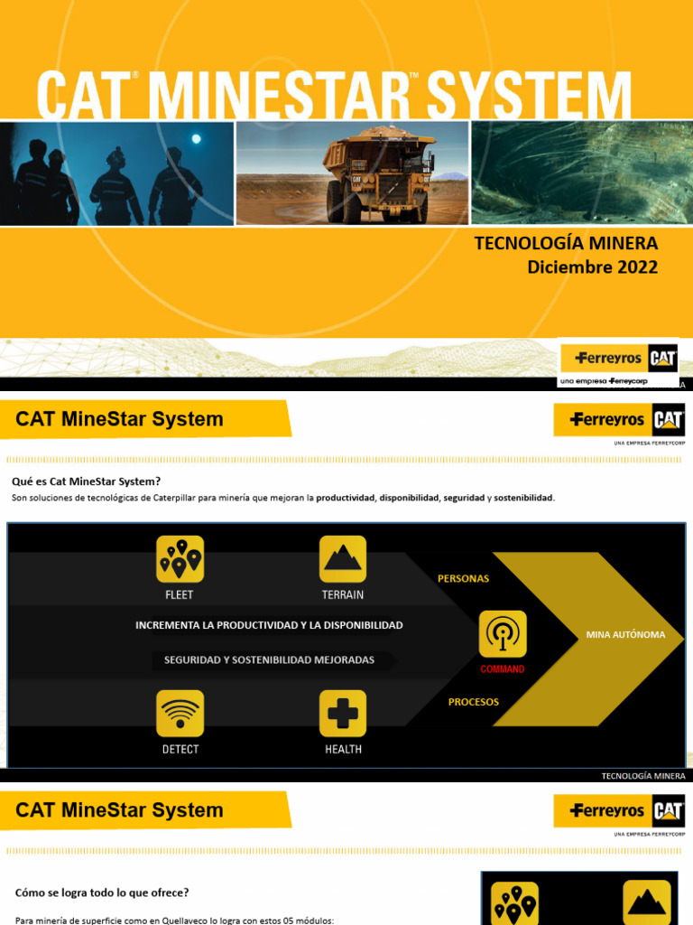 Cat MineStar: Innovación en Minería | PDF | Minería | Camión