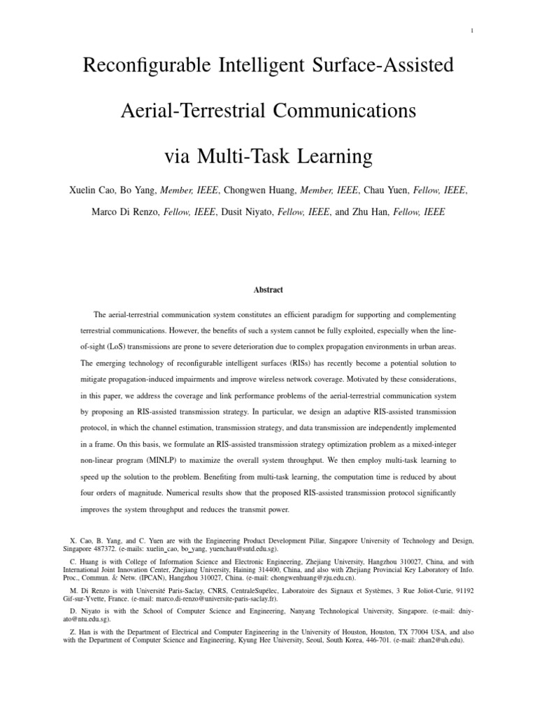 Reconfigurable Intelligent Surface-Assisted | PDF | Matrix (Mathematics ...