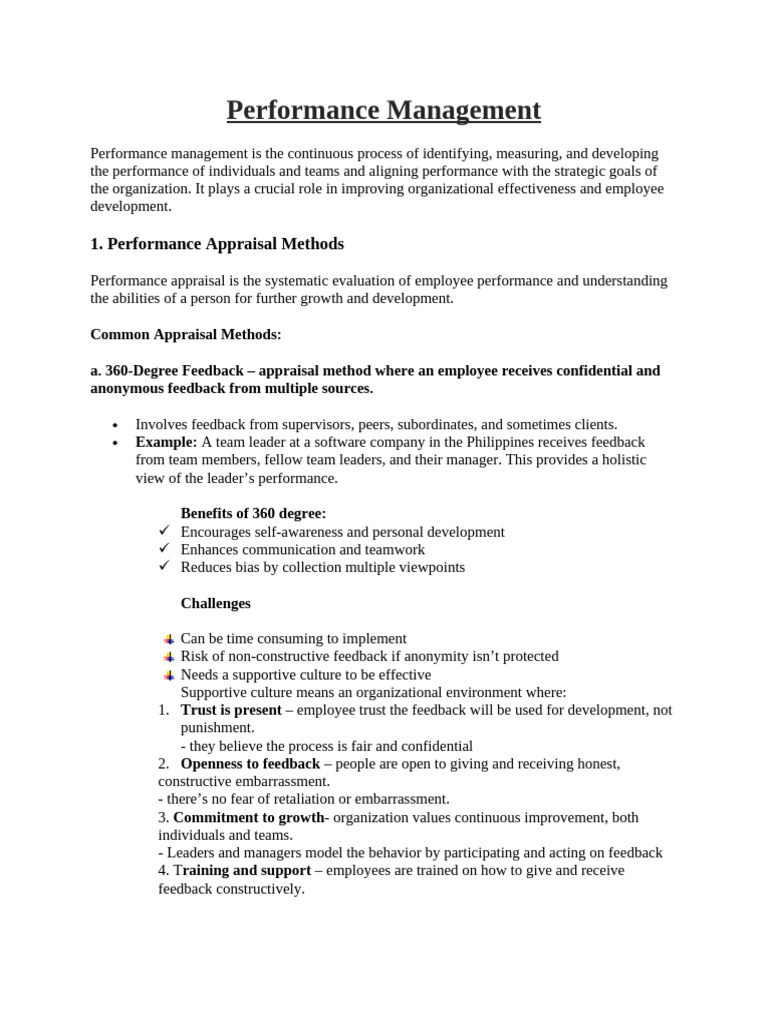 Effective Performance Management Strategies | PDF | Performance ...