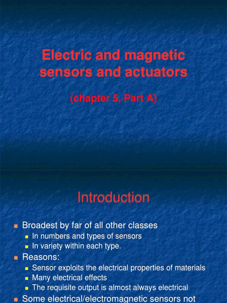 Electric & Magnetic Sensors Guide | PDF | Science & Mathematics