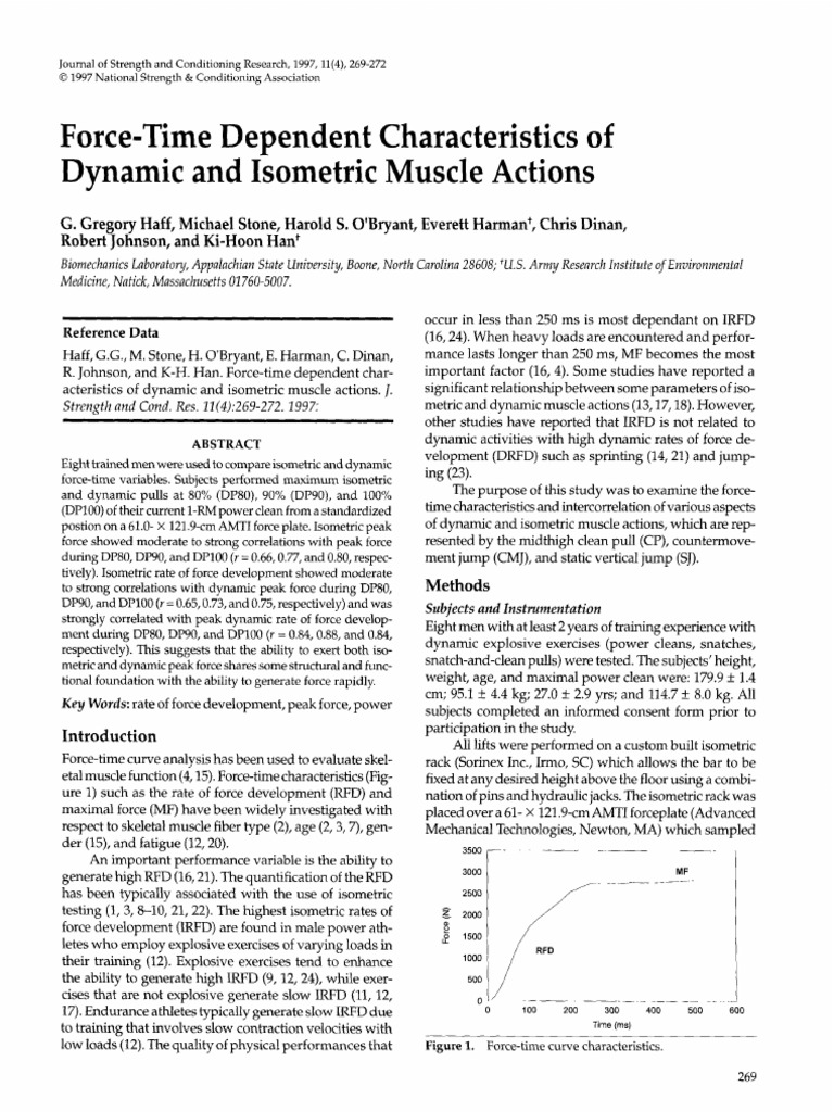 Force Time Dependent Characteristics of Dynamic.14 | PDF