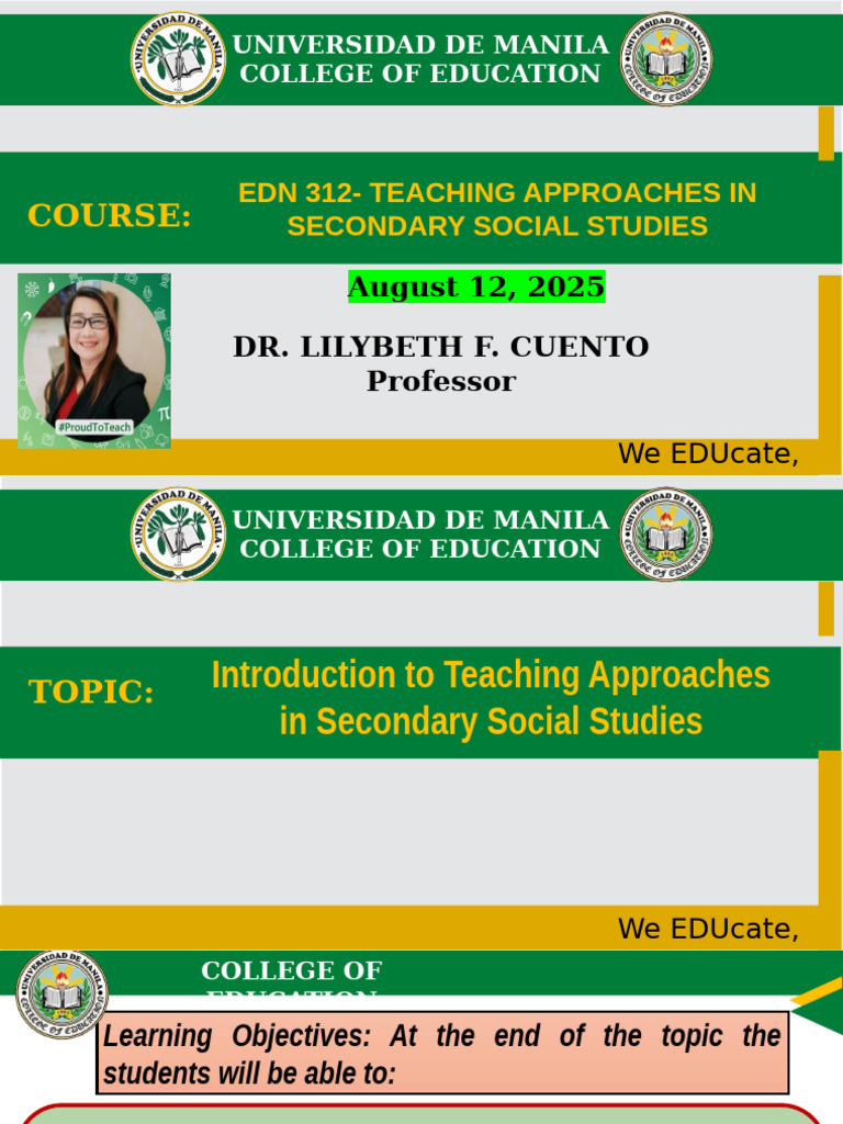 Teaching Approaches in Social Studies | PDF | Constructivism ...